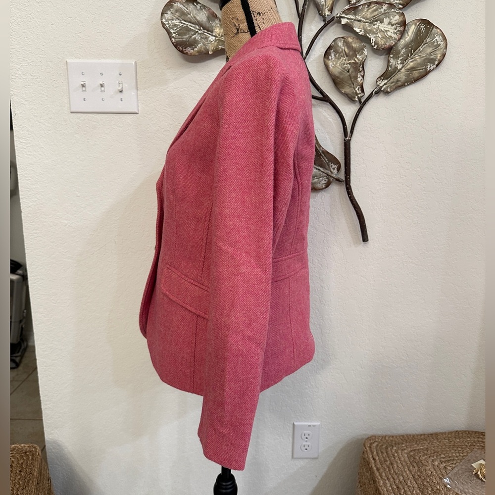 Talbots Pink Wool Blend Blazer Jacket NWT - Picture 6 of 11